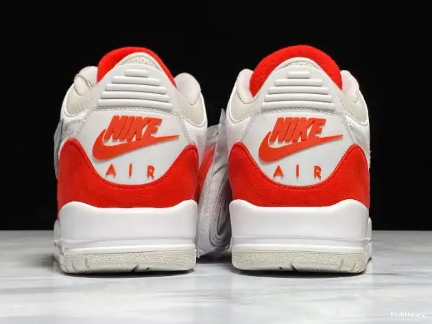 Kick Theory University Retro 3 Air White Tinker Red Jordan CJ0939-100 0617